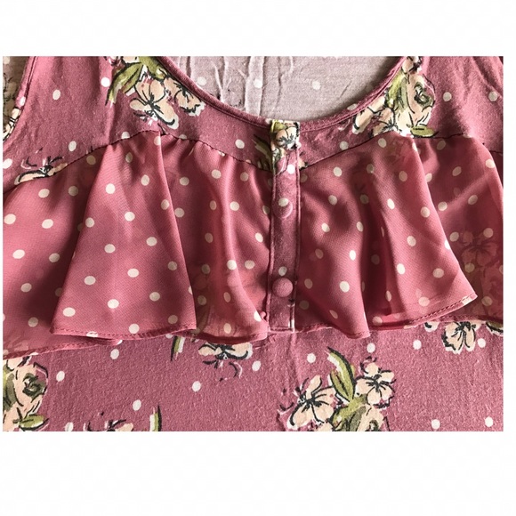 LC Lauren Conrad | Tank Top with ruffled front | Small - Picture 2 of 3